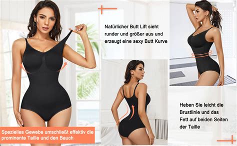 Gotoly Shapewear Damen Bauchweg Body Stark Formend Bodysuit