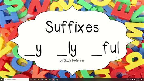 Suffixes Y And Ful