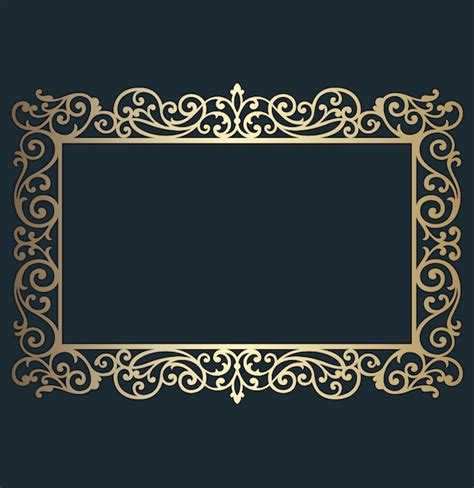 Ornamental Laser Cut Frame Template 5x7 Vector DXF SVG PLT | Etsy