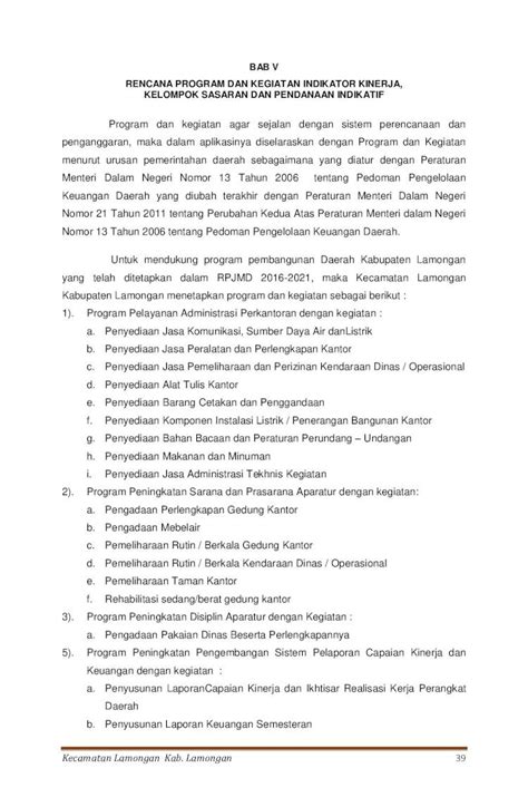 Pdf Bab V Rencana Program Dan Kegiatan Indikator Kode Rekening