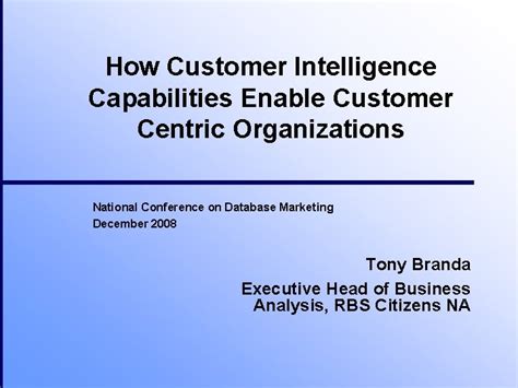 How Customer Intelligence Capabilities Enable Customer Centric