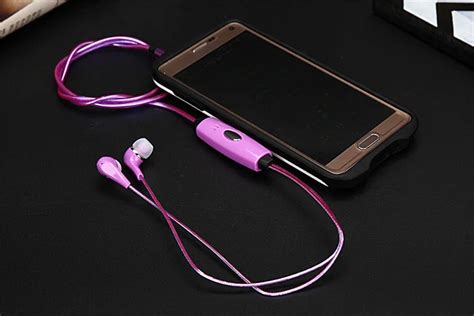 Glow In The Dark Earphones Led Earbuds Luminous Glow Headphones Led Flashing Light Headset