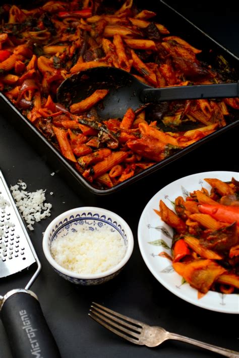 Rich Tomato And Roast Vegetable Pasta Bake Tinned Tomatoes