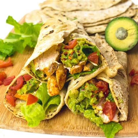 Chicken And Avocado Wraps Healthy And Baked Hint Of Helen