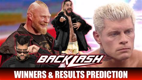 WWE Backlash 2023 Winners Results Prediction Wrestle Entertainer