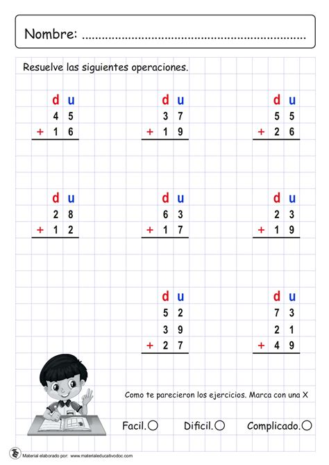 Fichas De Sumas Restas Y Multiplicaciones Para Y Grado Primaria