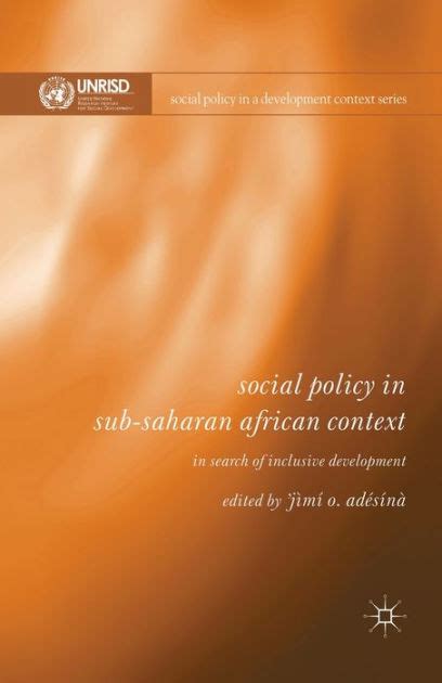 Social Policy In Sub Saharan African Context In Search Of Inclusive