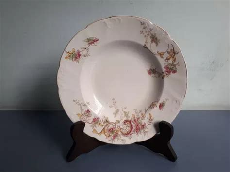 Antigo Prato Fundo Em Porcelana Inglesa J G Meakin MercadoLivre