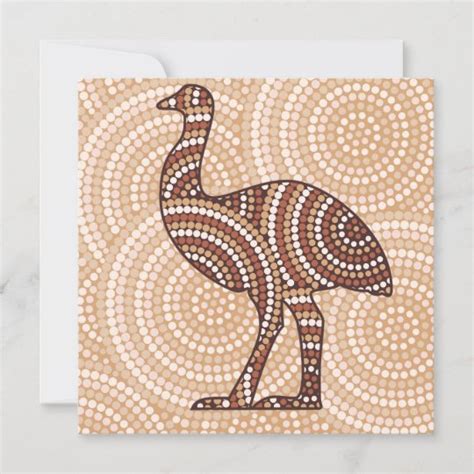 Aboriginal emu dot painting | Zazzle.com