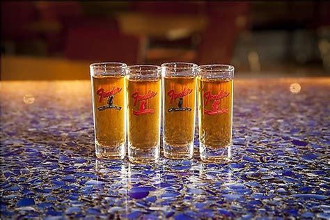 Fender Banner Headstock Shot Glasses Set Of Four 2016 Reverb