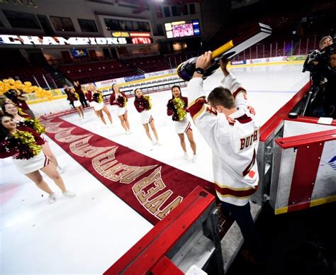 Denver Pioneers Hockey Team Celebrate National Title At Magness Arena