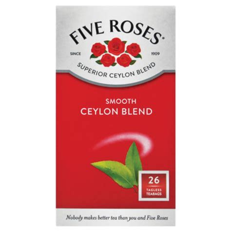 Five Roses Smooth Ceylon Blend Tagless Teabags 26s Superb Hyper