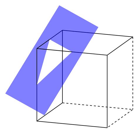 Tikz D Plot Plane That Cuts Through A Cube Tex Latex Stack Exchange