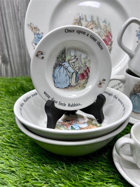 Wedgwood Of Etruria Barlaston Peter Rabbit Miniature Tea Set