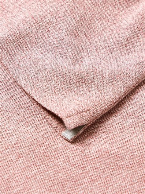 Brunello Cucinelli Cotton And Linen Blend Piqu Polo Shirt Pink