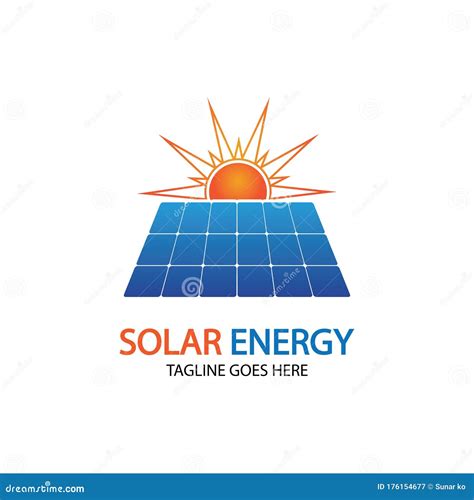 Sun Solar Energy Logo Design Template Solar Tech Logo Designsv Stock