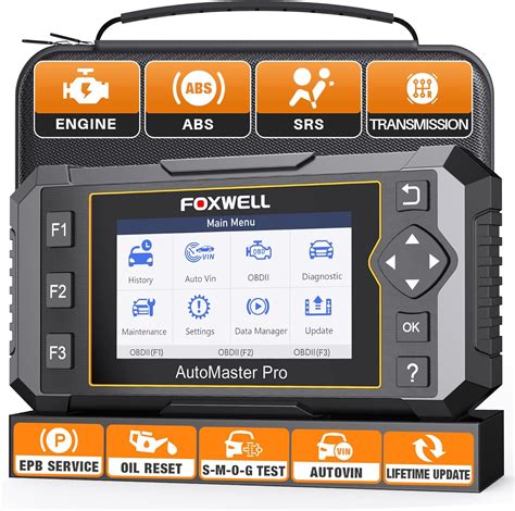 FOXWELL NT614 Elite OBD2 Scanner ABS SRS Transmisión Check Engine Light