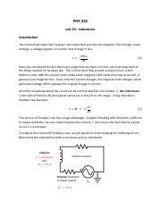 Phy Inductance Manual Pdf Phy Lab Inductance Introduction