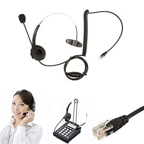 Bephamart Telephone Call Centre Headset Noise Cancelling Microphone Rj11 Headset For Office