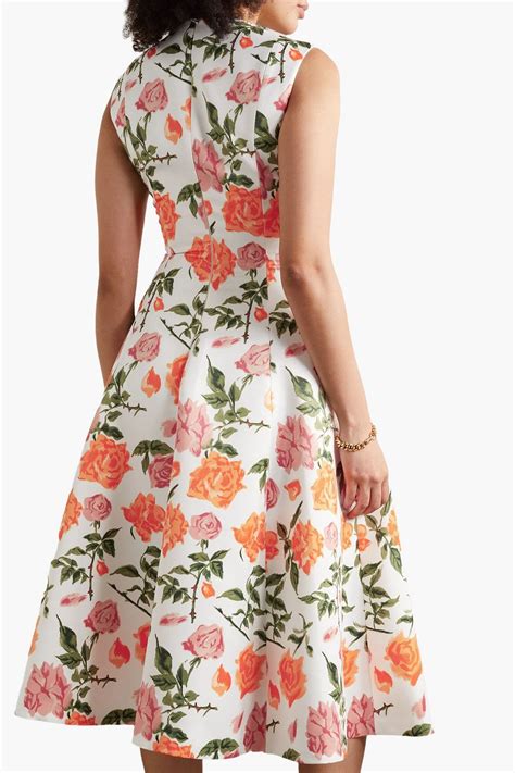 Emilia Wickstead Mara Floral Print Faille Midi Dress The Outnet