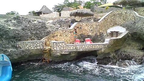 Clint And Andrea Jump Into The Water At Catcha Falling Star Negril