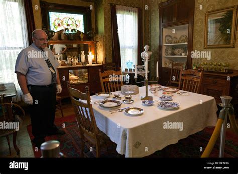 A Docent Gives A Tour Of The President Warren G Harding Home In Marion