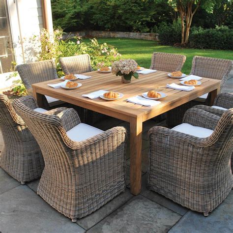 Square Outdoor Dining Table Seats 8 - Buy Uceder Square Patio Heavy ...