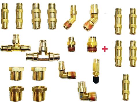 Tl Toolegin Air Hose Fittings Kit 1 4 3 8 Push To Connect Fittings Air Line