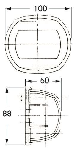 11 410 11 Feu De Navigation Classic12 ABS Babord Blanc En Blister