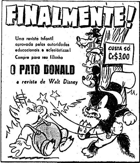 Lançamento do Gibi do Pato Donald 1950 Propagandas Históricas