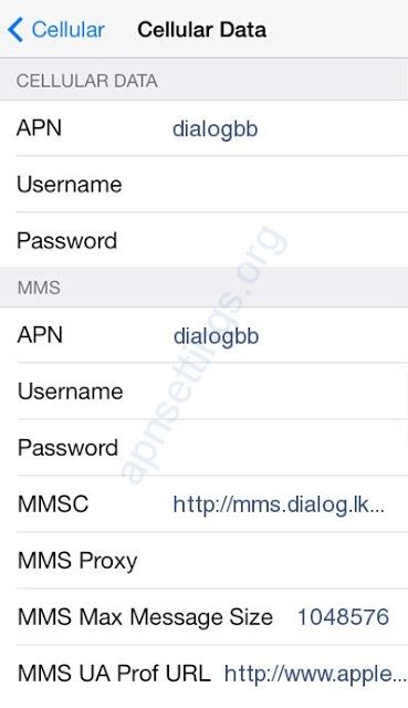 Dialog Internet Settings For Iphone 2022 4g 5g Apn Settings