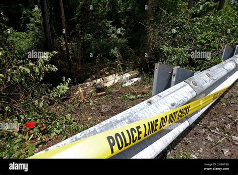 Police Tape Marks The Scene Of An Auto Accident Monday June 20 2011