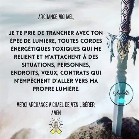 Pin by Cécile Cabam on Priere archange michael Positive affirmations