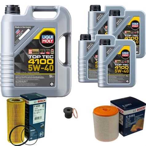 Bosch Inspection Set L Huile Liqui Moly Top Tec W Pour Audi