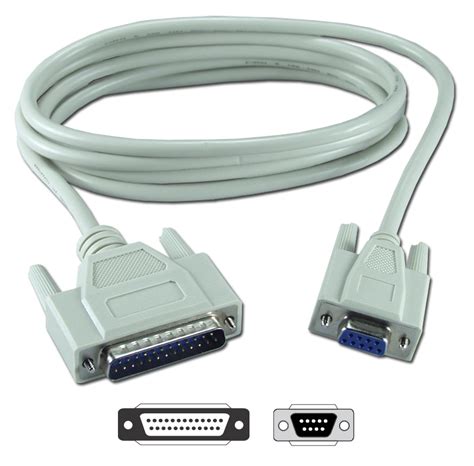 CC312 10N 10ft DB9 Female To DB25 Male Serial Modem Cable