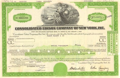 Consolidated Edison Company Of New York Bond 1970 S Version 2 Con Ed