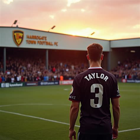 Harrogate Town Football Club Home Stadium at Sunset | Stable Diffusion Online