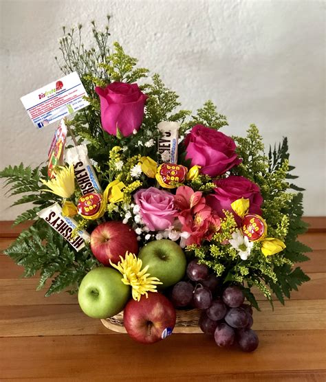 Descubrir Imagen Arreglos Florales Con Chocolates Y Frutas