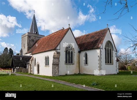 Holy Cross Church In Binsted Village Hampshire England Uk Stock