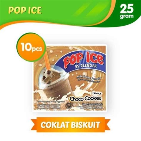 Jual Pop Ice Es Blender Renceng 10 Pcs Sachet 25gram 25 Gr Cream