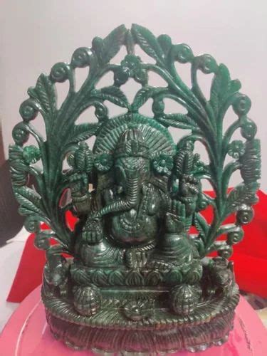 Gemstone Ganesha Statue Green Jade Ganesha Statue Manufacturer From