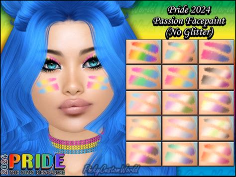 The Sims Resource Pride 2024 Passion Facepaint No Glitter