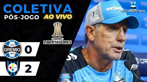 AO VIVO COLETIVA DE RENATO PÓS JOGO GRÊMIO X HUACHIPATO