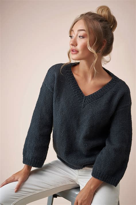 Rowan MODE At Rowan Soft Boucle Merino Aria Patterns V Neck