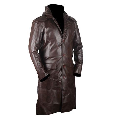 Jacob Frye S Brown Trench Genuine Real Leather Coat From Assassins