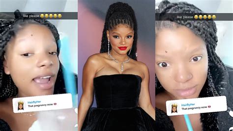 Halle Bailey Slams Fans Pregnancy Nose Comment