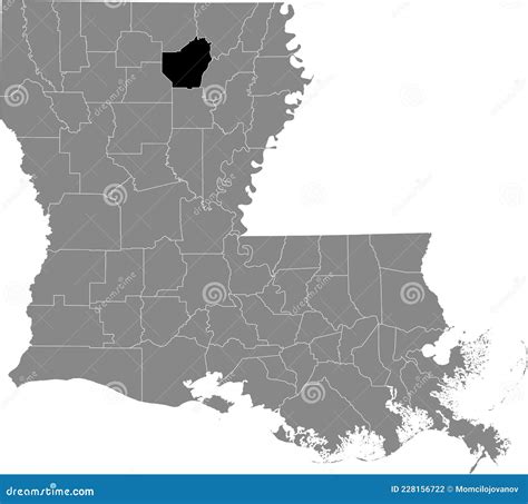 Location Map Of The Ouachita Parish Of Louisiana Usa Stock Vector Illustration Of Coat