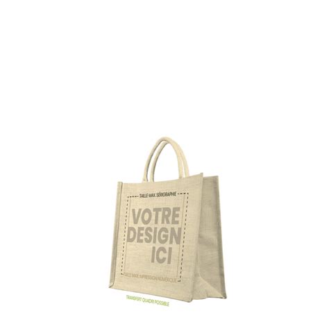 Sac Cabas Touraine en Toile de jute coton à personnaliser