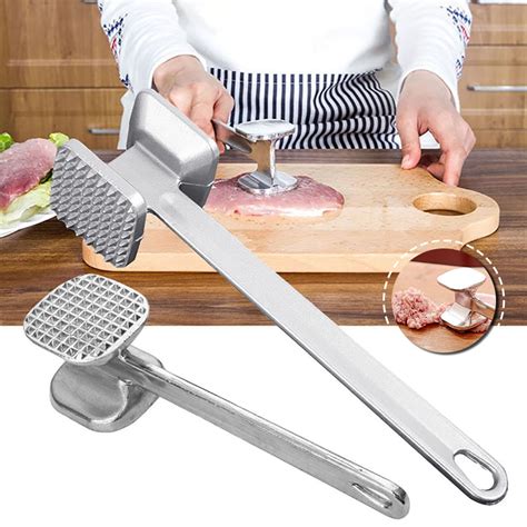 Bobasndm Meat Tenderizer Aluminium Meat Mallet Dual Sided Meat