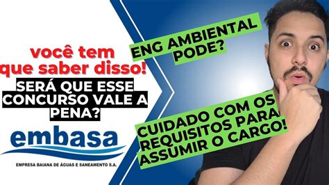 URGENTE EMBASA 2022 3 COISAS QUE VOCÊ TEM QUE SABER ANTES DE FAZER O